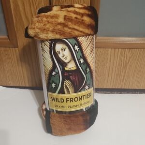 Wild Frontier Mary In The Basilica Of Guadalupe 50x60 Plush Throw Blanket